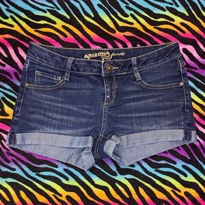 Arizona Jean Company Women's Dark Blue Jean Micro Shorts
